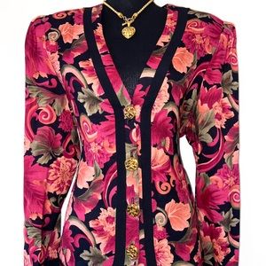 Vintage Rose & Gold Blazer Top